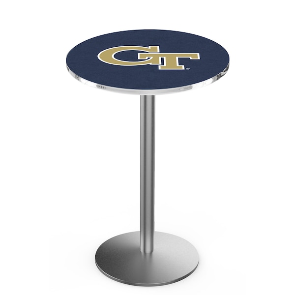 42" Stainless Steel Georgia Tech Pub Table